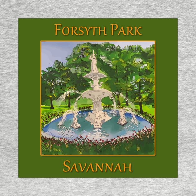 Forsyth Park in Savannah Georgia by WelshDesigns